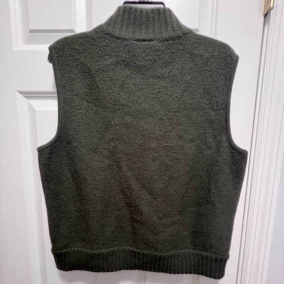 Talbots large green 100% wool vest - Picture 4 of 5